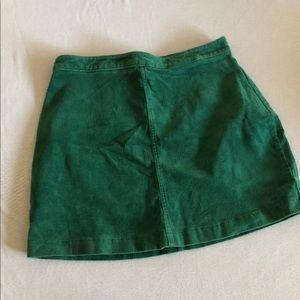Forever 21 Green Corduroy Skirt